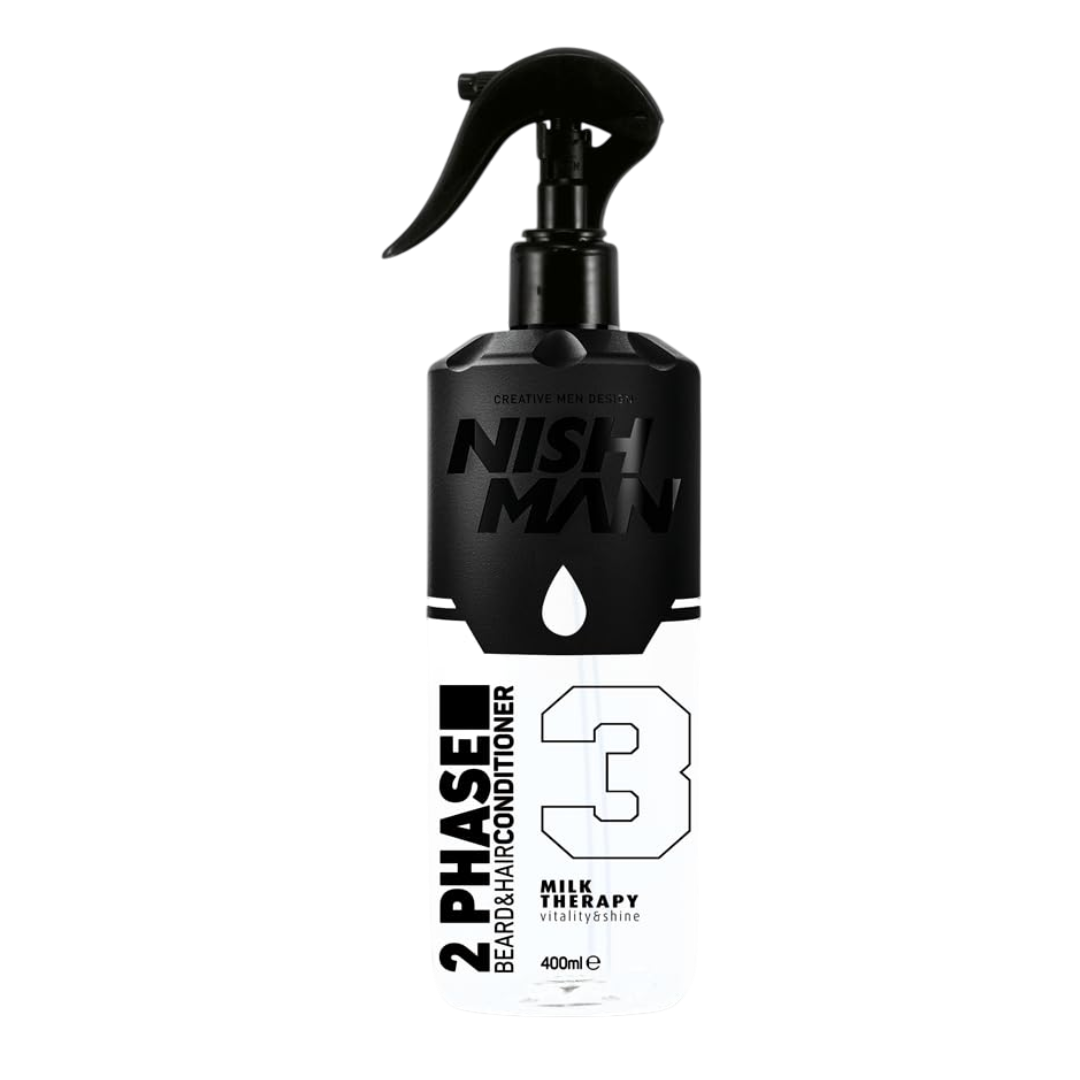 BIFÁSICO 3 MILK THERAPY ACONDICIONADOR PARA BARBA Y CABELLO - NISHMAN