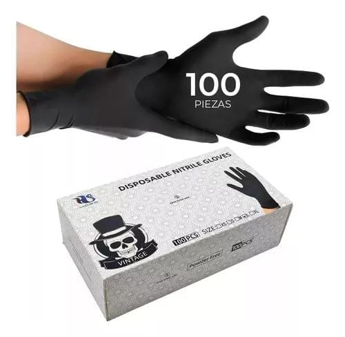 Guantes de Nitrilo Vintage 100 Unidades - Barbería y Tatuajes