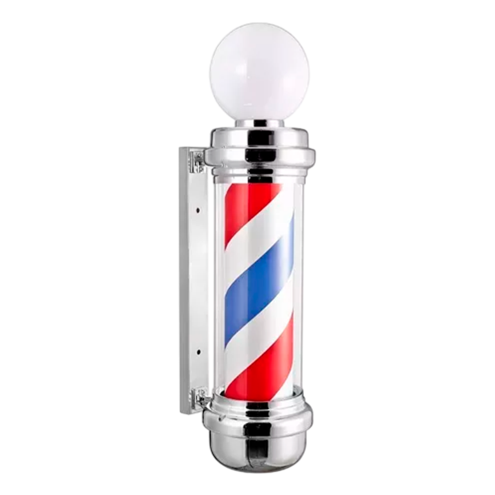 POLE DE BARBERÍA CLÁSICO CON ESFERA