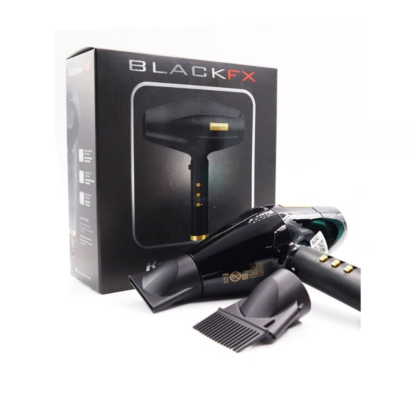 Secador BaBylissPRO BlackFX 2000W - Motor Digital Iónico Diseño Italiano