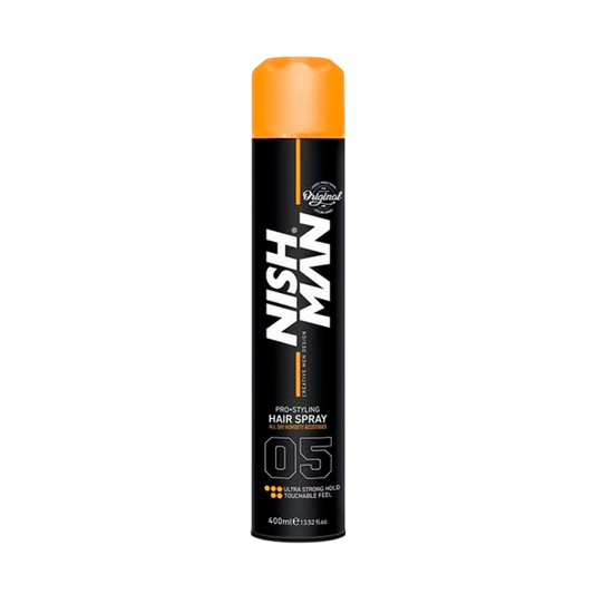 LACA HAIR SPRAY 05 ULTRA STRONG HOLD 400ML - NISHMAN