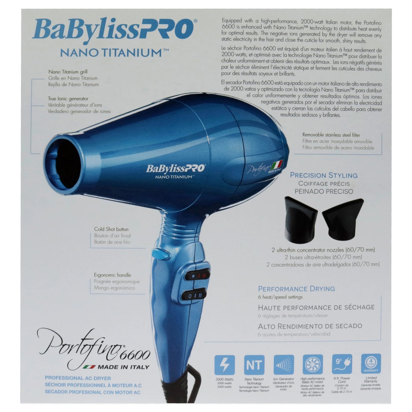 SECADOR PORTAFINO - BABYLISS