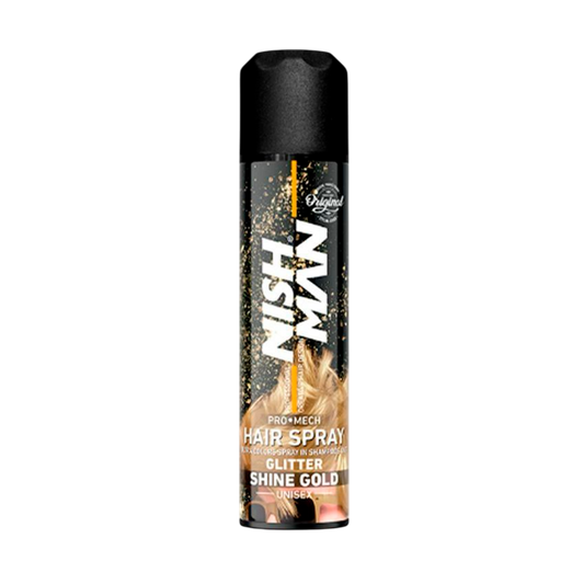 TINTE HAIR SPRAY GLITTER GOLD 150ML - NISHMAN