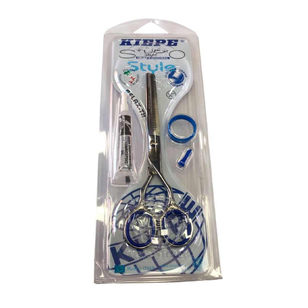 Tijera Entresacadora Kiepe Studio Relax 5.5" Texturizado Profesional | tiendadelbarbero.net