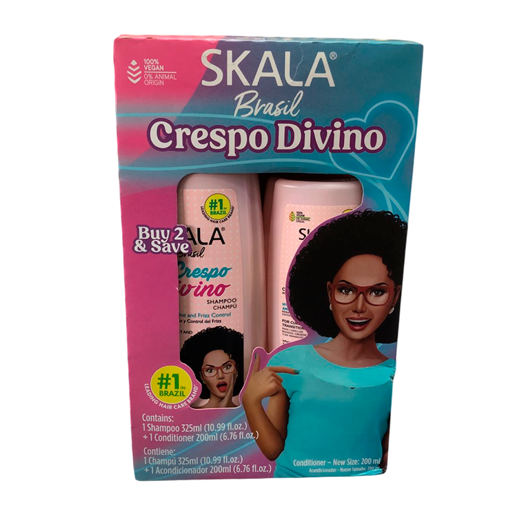 Kit shampoo y acondicionador Skala Crespo Divino para cabello rizado y afro