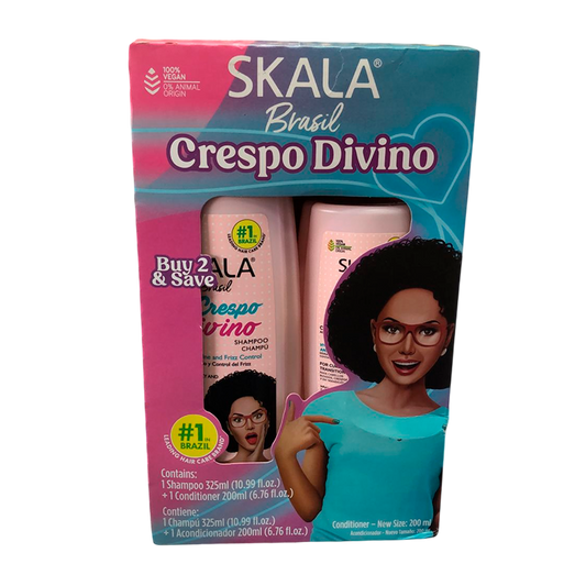Kit shampoo y acondicionador Skala Crespo Divino para cabello rizado y afro