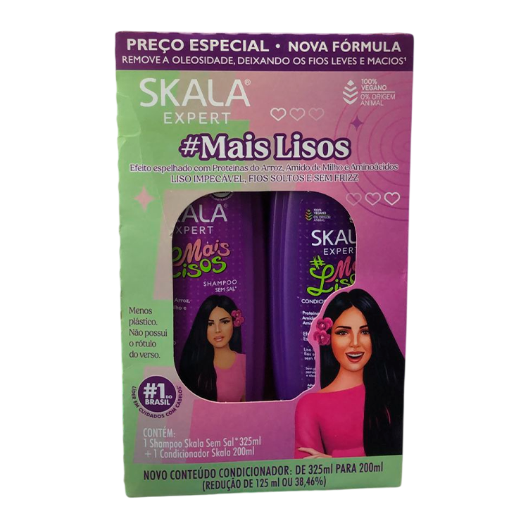Set shampoo y acondicionador Skala Mais Lisos para cabello liso y alisado