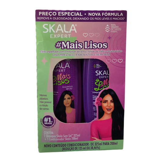 Set shampoo y acondicionador Skala Mais Lisos para cabello liso y alisado